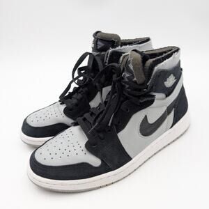 Air Jordan 1 Zoom CMFT Sneakers Black Light Smoke Grey Men's Size US9.5 EU43